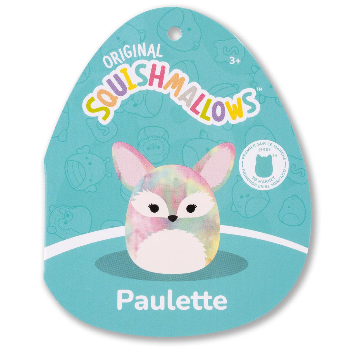 8-Inch Paulette the Rainbow Tie-Dye Fennec Fox