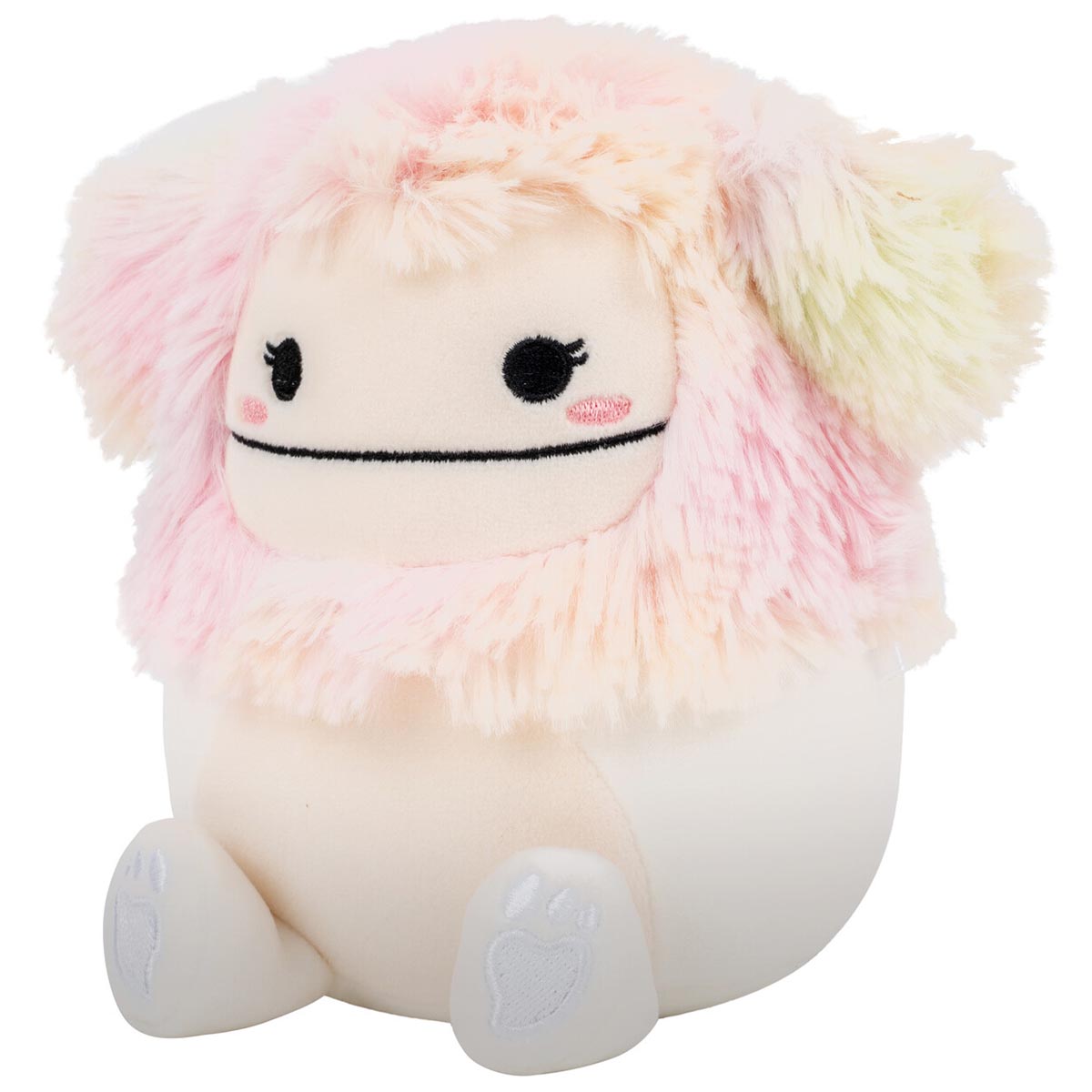 5-Inch Zaylee the White Bigfoot with Rainbow Mane