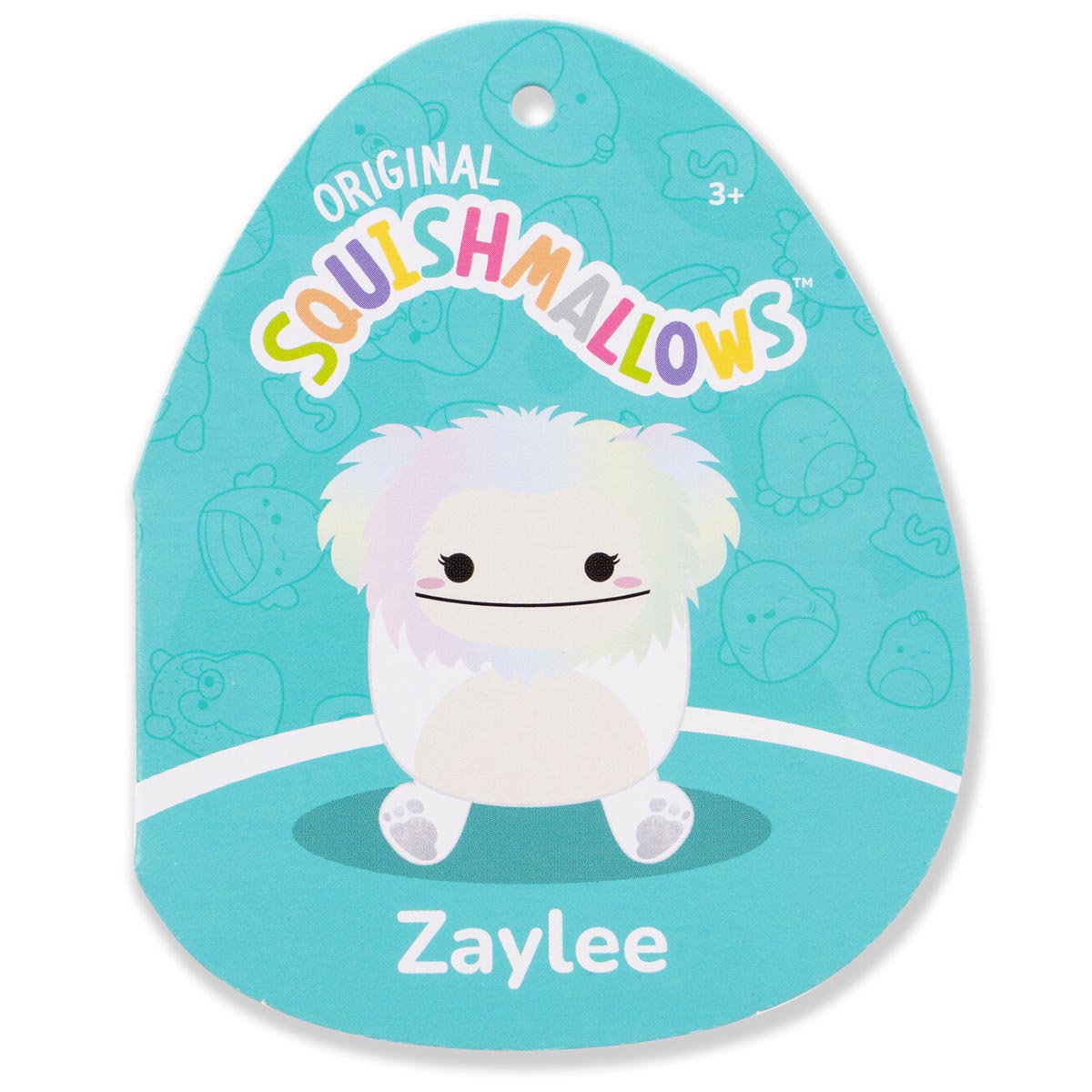 5-Inch Zaylee the White Bigfoot with Rainbow Mane