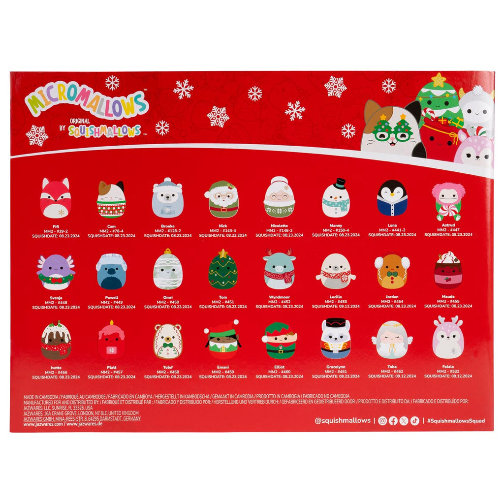 Micromallows 24-Day Holiday Plush Advent Calendar