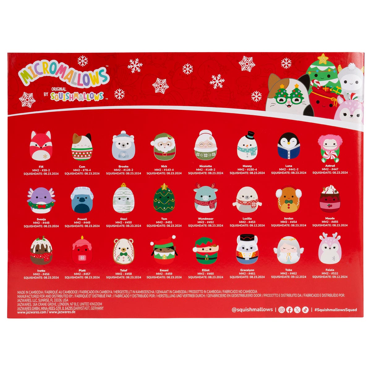 Micromallows 24-Day Holiday Plush Advent Calendar