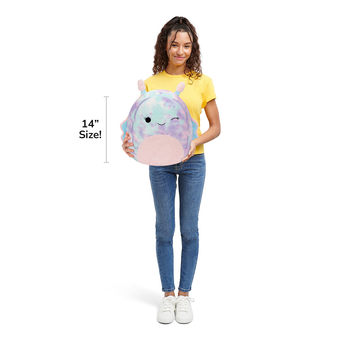 14-Inch Dottie Pink and Blue Tie-Dye Sea Slug
