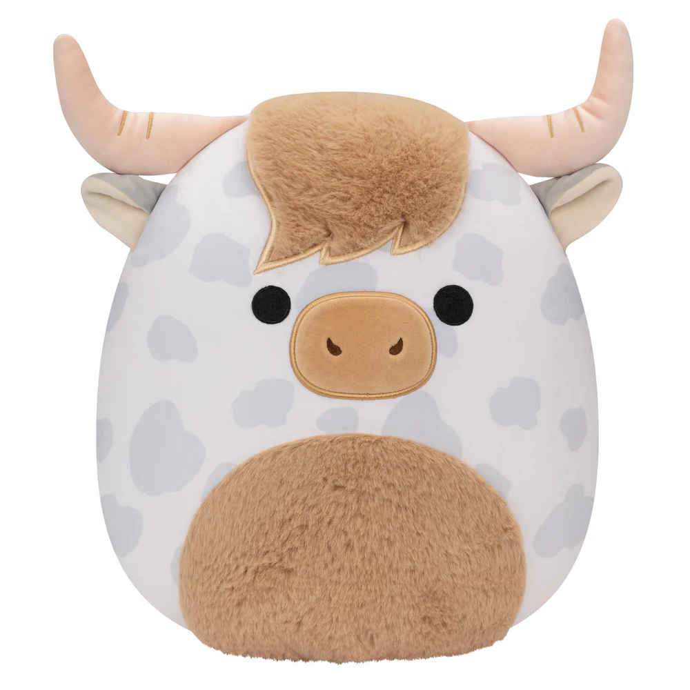 Squishmallows Original 7.5 inch Borsa the Spotted Highland Cow
