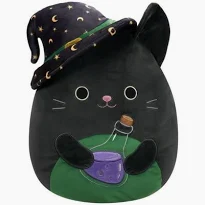 Squishmallows Official 16 inch Cleo the Black Cat with Witch Hat